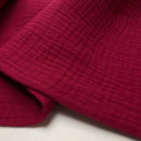 Musselin Stoff Double Gauze Baumwolle burgundy Swafing Jenke