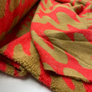 Fibre Mood Teddy Plüsch Stoff Jackenstoff Muster orange