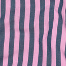 Dyed Baumwolle Stoff Streifen blau rosa