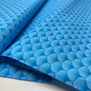 Baumwolle Stoff Webware Muster Blätter blau
