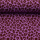 Swafing Cleopatra Jersey Stoff Leo Animalprint beere