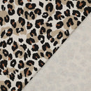 Canvas Stoff Leinenoptik Leo Muster beige