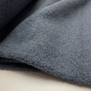 Teddy Stoff Jackenstoff mit Fleeceabseite blau