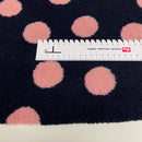 Teddy Jacquard Plüsch Stoff Jackenstoff Dots Punkte blau