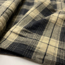 Baumwoll Flanell Stoff Swafing Yukon schwarz beige kariert