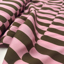 Viskose Ecovero Stoff Webware Muster rosa braun