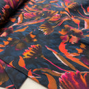 Poppy Jersey Stoff Digital Blumen dunkelblau