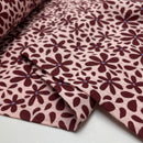 Musselin Stoff Double Gauze Baumwolle Blumen braun