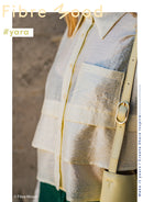 Fibre Mood Tencel Webware Stoff Jacquard crinkle hellgelb