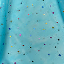 Swafing Hearts Tüll Stoff mit Herzen Wabentüll