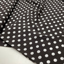 Viskose Stoff Webware Punkte Polka Dots dunkelbraun