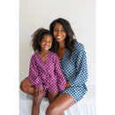 Musselin Stoff Double Gauze Baumwolle Sided Checks blau