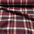 Baumwoll Flanell Stoff Swafing Yukon bordeaux kariert