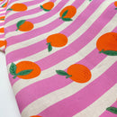 Poppy Design Beschichtete Baumwolle Stoff Streifen orangen pink