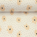 Swafing Jena Rippjersey Stoff Blumen offwhite