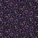 Poppy Jersey Stoff Digital Blumen schwarz lila
