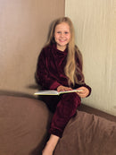 Swafing Kelz Nicki Samt Stoff mit Elasthan bordeaux