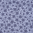 Musselin Stoff Double Gauze Baumwolle Blumen blau