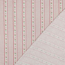 Musselin Double Gauze Baumwolle kariert Blumen rosa