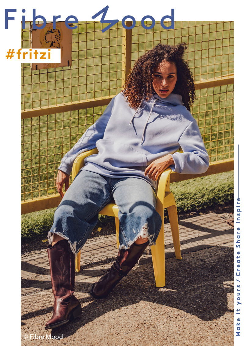 Fibre Mood Heavy Sweat Stoff uni hellblau