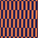 Viskose Ecovero Stoff Webware Muster orange blau