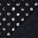 Jacken Stepp Stoff Stepper Punkte silber schwarz