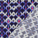 Viskose Ecovero Stoff Webware Batik Muster blau
