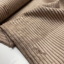 Samtcord Stoff Swafing Wanja braun beige