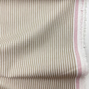 Denim Jeans leichte Baumwolle Stoff Streifen beige weiß