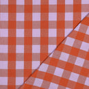 Dyed Baumwolle Stoff Karo kariert flieder orange