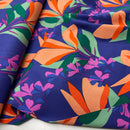 Nerida Hansen Viskose Stoff mit Stretchanteil Webware Blumen blau