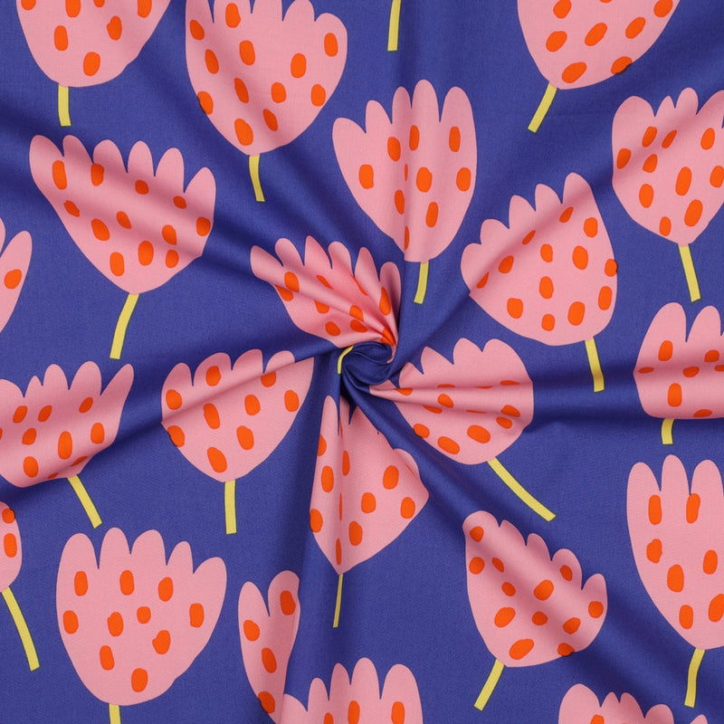 Nerida Hansen Baumwolle Tulpen pink blau