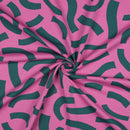 Nerida Hansen French Terry Sweat Stoff  Muster rosa