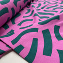 Nerida Hansen French Terry Sweat Stoff  Muster rosa