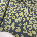 Viskose Stoff Webware Leo Animal Print grün anthrazit