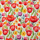 Swafing Beate Canvas Stoff Blumen weiß