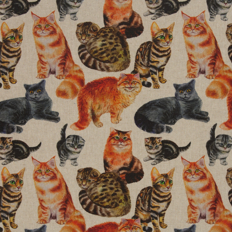 Swafing Ulli Canvas Stoff Katzen