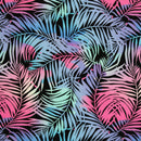 Swafing Malta Piqué Baumwolljersey Palmenblätter schwarz