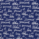 Swafing Aloha French Terry Sweat Stoff blau