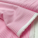 Cotton Baumwolle Webware Streifen rosa