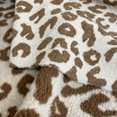 Teddy Plüsch Stoff Jackenstoff Leo beige braun