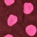 Teddy Jacquard Plüsch Stoff Jackenstoff Dots Punkte bordeaux