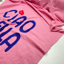 Ciao Bella Jersey Panel Stoff rosa blau