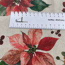 Poppy Christmas Canvas Deco Stoff Weihnachten Weihnachtsstern beige