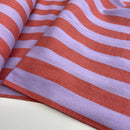Dyed Baumwolle Stoff Karo Streifen flieder orange