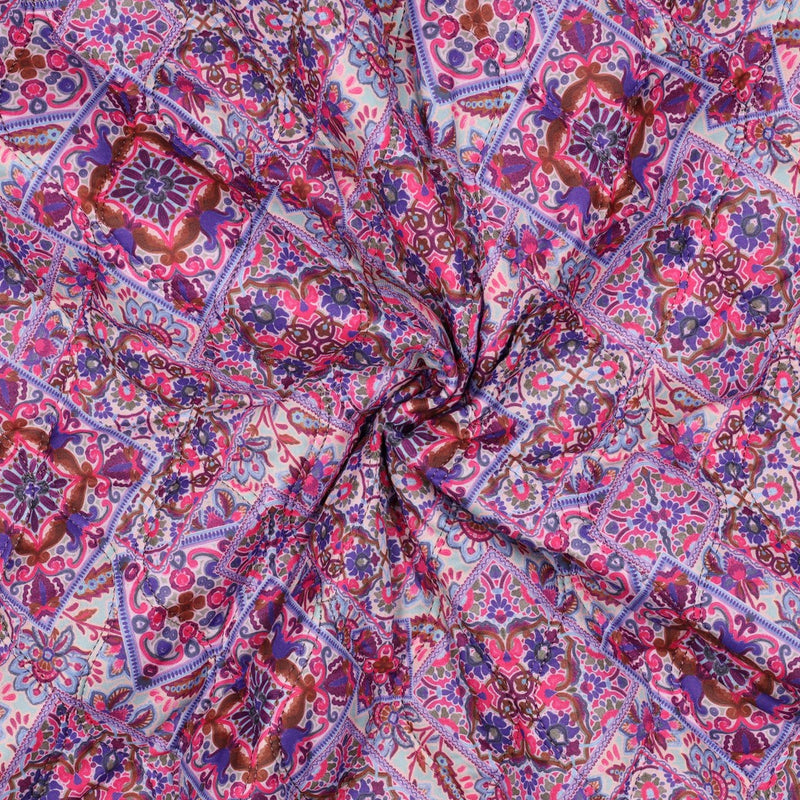 Jacken Baumwolle Voile Stepp Stoff Stepper blau