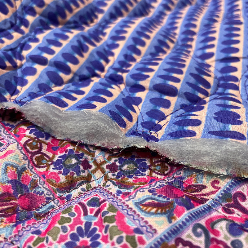 Jacken Baumwolle Voile Stepp Stoff Stepper blau