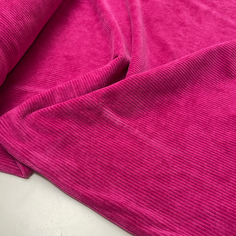 Swafing Juna Sweat Cord Stoff mit Elasthan pink