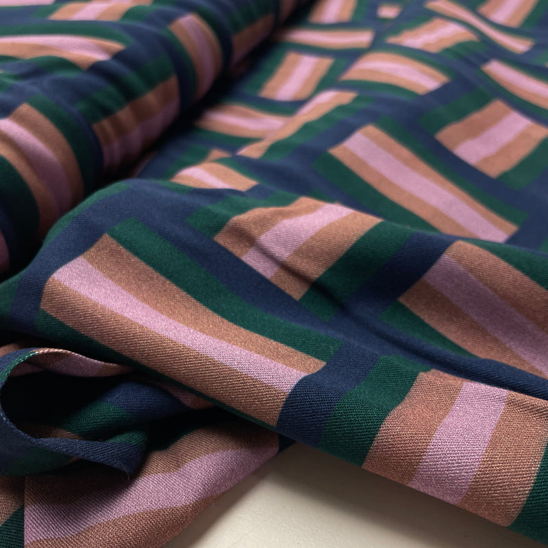Viskose Stoff Geoluxe Braid Stripe by Kibadoo