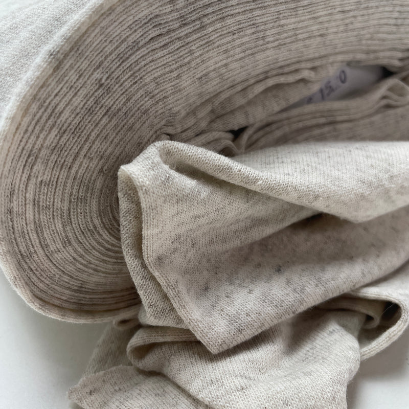 Fibre Mood Jersey Stoff beige grau meliert
